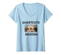 Femme Quartzsite Arizona États-Unis T-Shirt avec Col en V