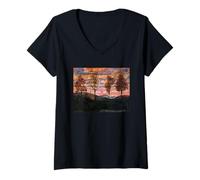 Femme Quatre Arbres par Egon Schiele (1917) T-Shirt avec Col en V