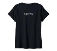 Femme Quatre-vingt-dix ans T-Shirt avec Col en V
