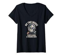Femme Quatrième Essai Et Coup Final T-Shirt avec Col en V