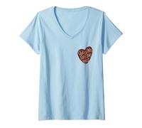 Femme Que La Paix Soit sur Vous Cadeau Message Positif Spirituel T-Shirt avec Col en V