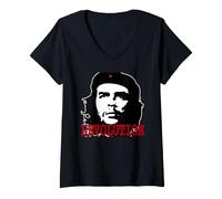 Femme Que Le Chef d'icône de la guérilla Rebelle d'Ernesto Guevara T-Shirt avec Col en V