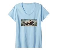 Femme Que nos Filles soient ingouvernables sur Wolf T-Shirt avec Col en V