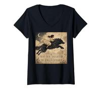 Femme Que nos Filles soient ingouvernables T-Shirt avec Col en V