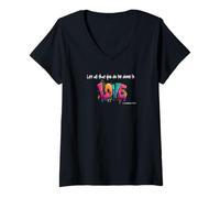 Femme Que Tout ce Que Vous Faites Soit Fait avec Amour, Christian Valentine Graffiti T-Shirt avec Col en V