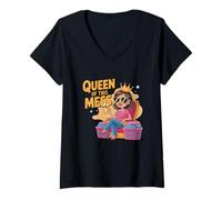 Femme Queen Of This Mess Lifestyle Humour Royalty T-Shirt avec Col en V