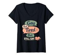 Femme Queer Trans Affirming Comfort Identity Love Cadeau de Soutien T-Shirt avec Col en V