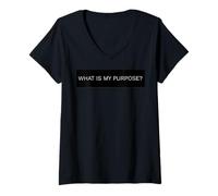 Femme QUEL EST MON BUT ? T-Shirt avec Col en V