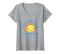 Femme Quelle Belle journée pour Passer Une Bonne journée T-Shirt avec Col en V