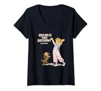 Femme Quelle Est La Taille De Cette Catastrophe T-Shirt avec Col en V