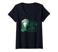 Femme Qu'en est-il du Second Breakfast Green Leaf T-Shirt avec Col en V