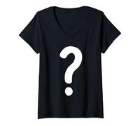Femme Question Mark Chemise Couple Hommes Femmes Enfants Guess Who Costume T-Shirt avec Col en V