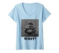 Femme Quoi? Bad Mood Mood Frog, Frrog Frog T-Shirt avec Col en V