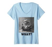 Femme Quoi? Bad Mood Mood Frog, Frrog Frog T-Shirt avec Col en V