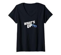 Femme Quoi de Neuf? Salutation, Salutation T-Shirt avec Col en V