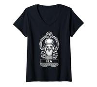 Femme Ra Sun God Ancienne Egypte Mythologie égyptienne T-Shirt avec Col en V
