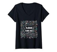 Femme Racine carrée de 4356 Bday Math 66e anniversaire 66 ans T-Shirt avec Col en V