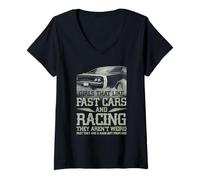 Femme Racing Girl That Like Fast Cars Racing They are Not Weird T-Shirt avec Col en V