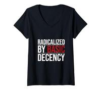 Femme Radicalisé par la déclaration de décence de Base T-Shirt avec Col en V