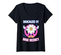 Femme Radicalisé par La Simple Décence T-Shirt avec Col en V