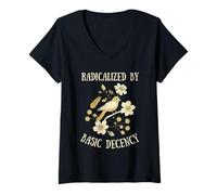 Femme Radicalisé par La Simple Décence T-Shirt avec Col en V