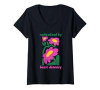 Femme Radicalisé par La Simple Décence T-Shirt avec Col en V