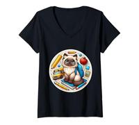 Femme Ragdoll Ragdoll Cat Boys Girls Student Kids Owner New T-Shirt avec Col en V