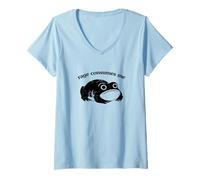 Femme Rage Consumes Me Funny Frog Unhinged Silly Graphic T-Shirt avec Col en V