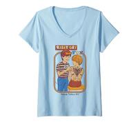 Femme Rainy Day Fun Tattoos Sarcastic Retro Funny Adult Humor T-Shirt avec Col en V