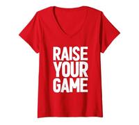 Femme Raise Your Game Gym T-Shirt avec Col en V
