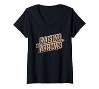 Femme Raising Arrows T-Shirt avec Col en V
