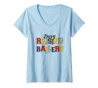 Femme Raising Awareness Motif léopard Lettre en Gras T-Shirt avec Col en V