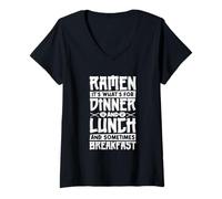 Femme Ramen It's What's for Dinner Lunch Breakfast T-Shirt avec Col en V