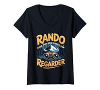 Femme Rando Le Seul Sport Où on S Arrête pour Regarder T-Shirt avec Col en V