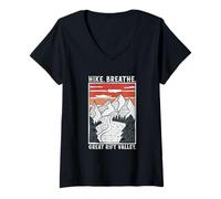 Femme Randonnée - Vallée du Grand Rift T-Shirt avec Col en V