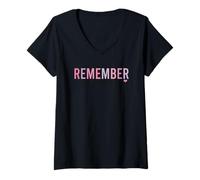 Femme Rappelez-Vous Votre état d'esprit Positif et motivant Pourquoi T-Shirt avec Col en V