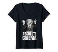 Femme Réaction cinématographique absolue T-Shirt avec Col en V
