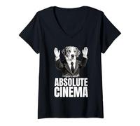 Femme Réaction cinématographique absolue T-Shirt avec Col en V