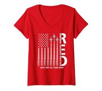 Femme Red Friday N'oubliez Pas Que Tout Le Monde a utilisé Le Drapeau Militaire américain T-Shirt avec Col en V