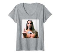 Femme Red Hot Chili Peppers Anthony Kiedis Singer par AJ Barratt T-Shirt avec Col en V