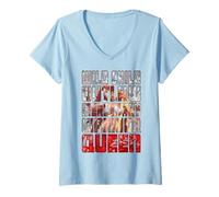 Femme Red Sonja Poster Rousse Wild Child Warrior Festival Queen T-Shirt avec Col en V