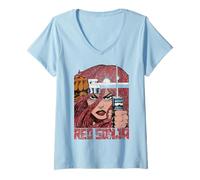 Femme Red Sonja Walter Simonson Comic Legends Redhead Art Warrior T-Shirt avec Col en V