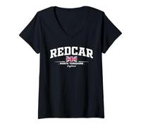 Femme Redcar England T-Shirt avec Col en V