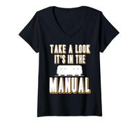 Femme Regarde Bien, c’est dans Le Manuel Humour T-Shirt avec Col en V