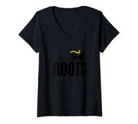 Femme Reggae Roots T-Shirt avec Col en V