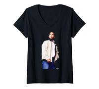 Femme Reggae Soul Singer Finley Quaye par Andy Willsher T-Shirt avec Col en V