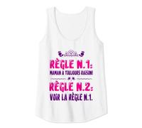 Femme Règle N 1 Maman A Toujours Raison Règle 2: Voir La Règle N.1 Débardeur