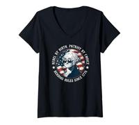 Femme Règles de flexion depuis 1776 Rebelle par le Jour de T-Shirt avec Col en V