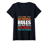 Femme Règles préscolaires Bartender Bar Rules Same T-Shirt avec Col en V