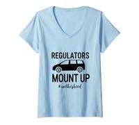 Femme Régulateurs montent Le Dicton drôle #Motherhood T-Shirt avec Col en V